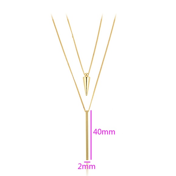 Double Chain Necklace | 14K Gold Plated Luxury Jewelry - Picture 2 of 10